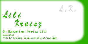 lili kreisz business card